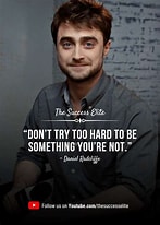 Image result for Daniel Radcliffe Quotes. Size: 147 x 206. Source: thesuccesselite.com