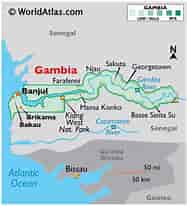Tamaño de Resultado de imágenes de Gambia Map.: 187 x 206. Fuente: www.worldatlas.com