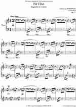 Image result for Für Elise Sheet music. Size: 150 x 212. Source: www.music-scores.com