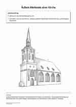 Bildergebnis für Kirche Aufbau Arbeitsblatt. Größe: 150 x 212. Quelle: www.meinunterricht.de
