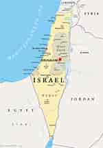 Afbeeldingsresultaten voor Israel Map. Grootte: 150 x 216. Bron: www.guideoftheworld.com