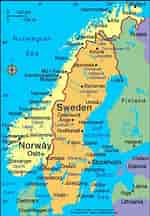 Billedresultat for Map of Sweden and surrounding countries. størrelse: 150 x 216. Kilde: maps-sweden.com