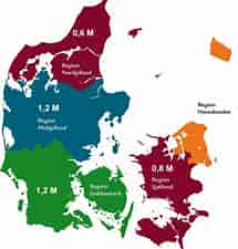 Image result for Kort Over danske Regioner. Size: 215 x 225. Source: www.rn.dk