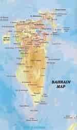 Image result for Bahraini Geography Location, Features and Regions. Size: 150 x 255. Source: www.mapsland.com