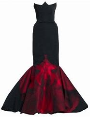 Image result for Mermaid Tail Dress Black with Coral Flowers