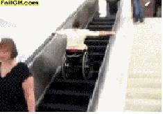 Midget In Escalator 53