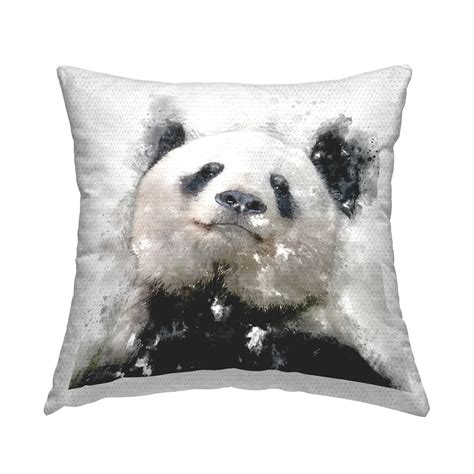 stupell happy panda abstract animal printed outdoor throw pillow design
