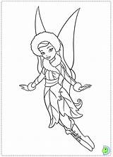 Tinkerbell Coloring Pages Print Wings Dinokids Secret Close Disney sketch template