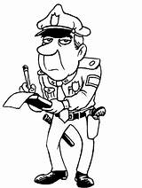 Enforcement Police Cartoon sketch template