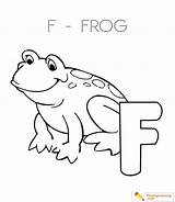 Coloring Frog Letter Alphabet Sheet Pages Through Kids Learning sketch template