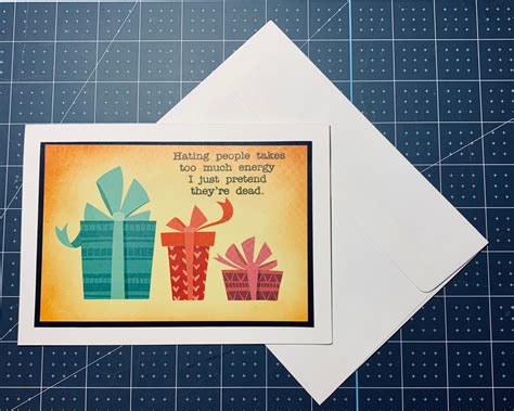 Funny Rude Sarcastic Greeting Card Blank Inside 5 X 7 With Etsy