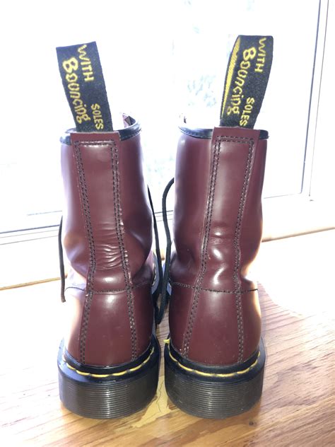 dr martens cherry red boots size      swapping rehash