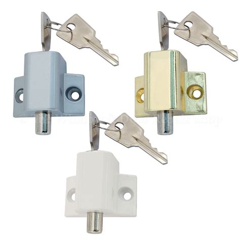 sliding patio door lock security dead bolt push key locking upvc metal windows ebay