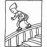 Coloring Stairs Roller Skating Sheet Designlooter sketch template