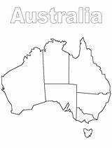 Australia Map Coloring Pages Template Kids Colour Colouring Blank Printable Book Flag Printing Gif Popular Print Asia Sheets Activity Worksheets sketch template
