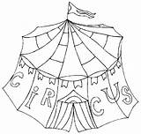 Coloring Tent Circus Craft sketch template