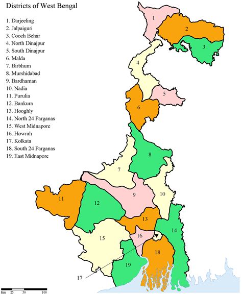 Districts Map Of West Bengal Mapsof