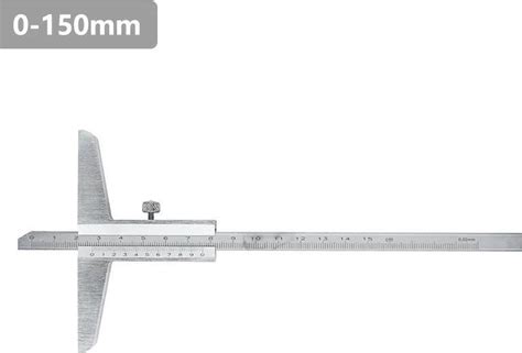 schuifmaat analoog analoge dieptemeter metaal mm caliper van vijftigste diepte