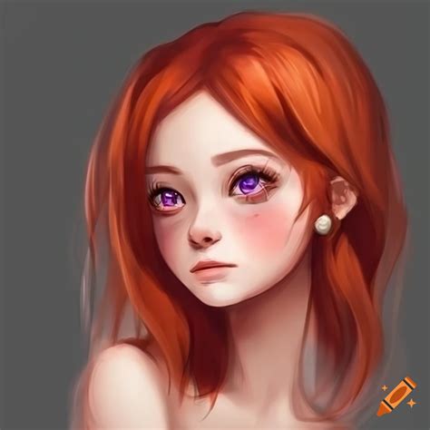 Digital Art Portrait Of A Cute Redhead On Craiyon