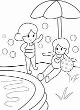 Pool Coloring Pages Safety Swimming Table Water Kids Getcolorings Printable Getdrawings Color sketch template