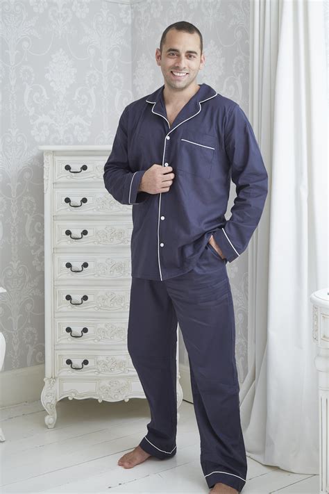 mens navy cotton pyjamas lunn antiques