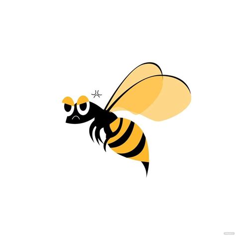 angry bee vector  illustrator eps jpg png svg  templatenet