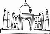 Mahal Taj Recreational sketch template