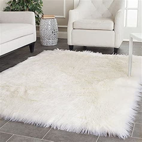 large white shag area rug lanzhomecom