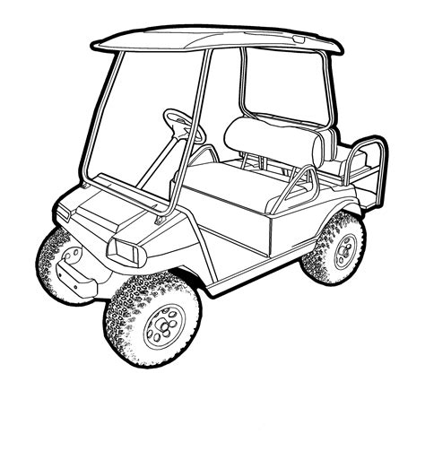 golf cart coloring book printable