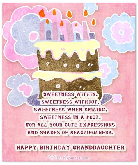 sweet birthday wishes  granddaughter happy  birthday quotes