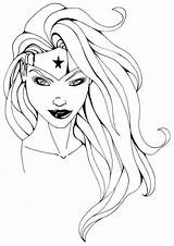 Coloring Superhero Wonder Woman Pages Girl Catwoman Drawing Girls Kids Printable Female Women Hero Superheroes Sheets Template Super Colouring Color sketch template