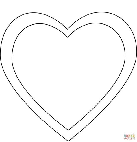 simple heart super coloring heart coloring pages printable