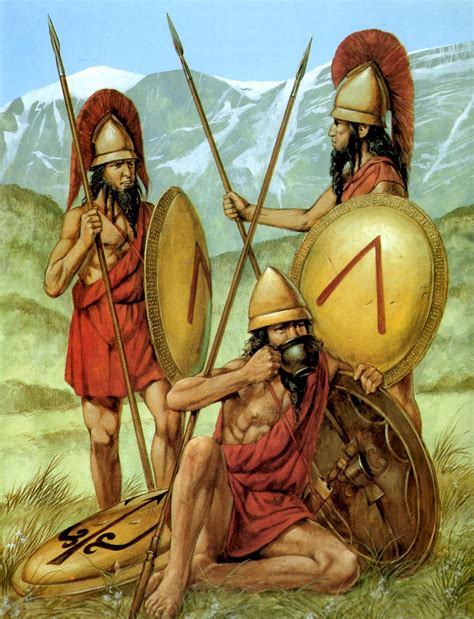 spartan hoplites warriors illustration greek warrior ancient greece