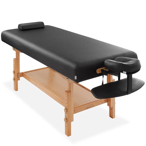 professional stationary massage table with shelf and