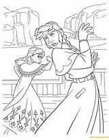 Coloring Frozen Anna Hans Pages Disney Prince Attacking Colouring Kristoff Fever Walt Princess Fanpop Color Printable Elsa Characters Kawaii Kids sketch template