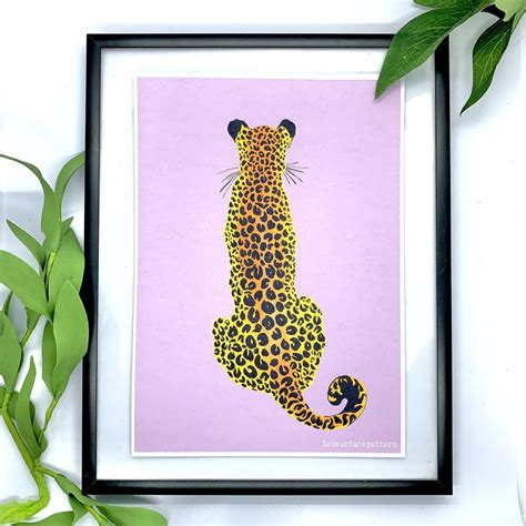 leopard art print  lousurfacepattern notonthehighstreetcom