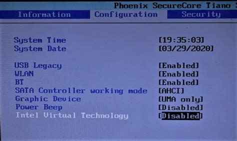 enable vt   bios security settings  windows  tutorial pics