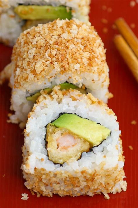 crunchy roll sushi tempura california roll recipe
