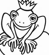 Frog Coloring Pages Prince Cute Outline Printable Frogs Drawing Color Clipart Clip Clipartmag Print Happy Star Use Library Coqui Getdrawings sketch template