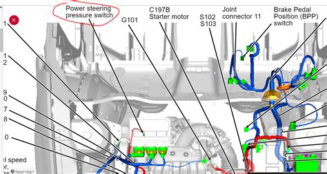 engine wiring harness diagram  identify  green wire
