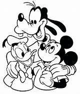 Coloring Mickey Mouse Pages Printable Clubhouse Goofy Print Donald Kids Color Baby Friends Disney Clipart Colouring Sheets Minnie Cartoon Book sketch template