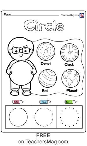 circle  shapes worksheets  preschoolers shape worksheets