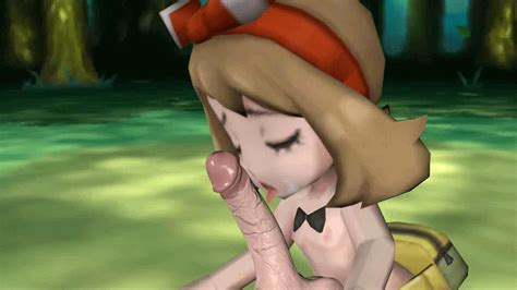 rule 34 3d animated breasts brown hair female human licking male may pokemon nintendo