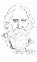 Rabindranath Tagore Sketch Sketches Paintingvalley Capsule Time sketch template