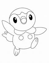 Piplup Afternoon sketch template