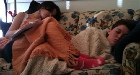 pic of selena gomez sleeping with a girl not demi lovato