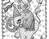 Coloring Karma Circus Elephant sketch template