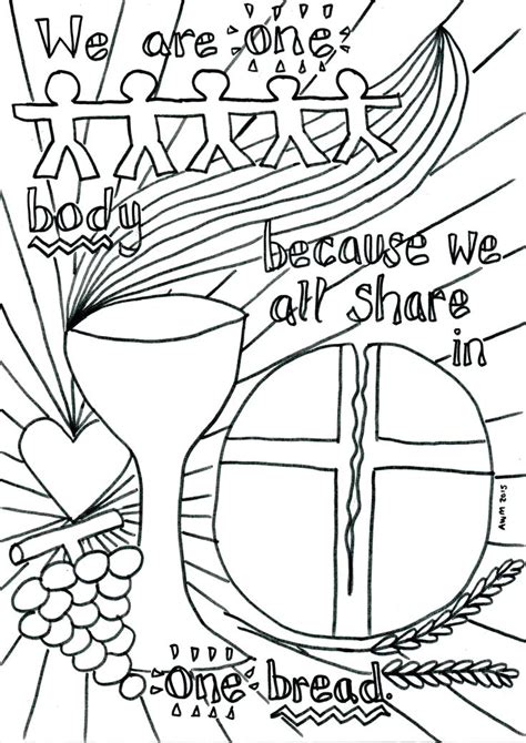 communion coloring pages printable  getdrawings