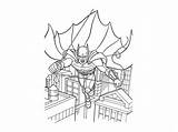 Coloring Batman Flying Pages sketch template
