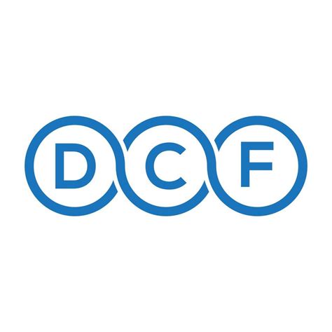 dcf letter logo design  black backgrounddcf creative initials letter logo conceptdcf vector
